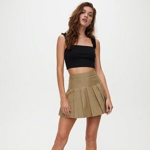 Aritzia Sunday Best Olive Skirt